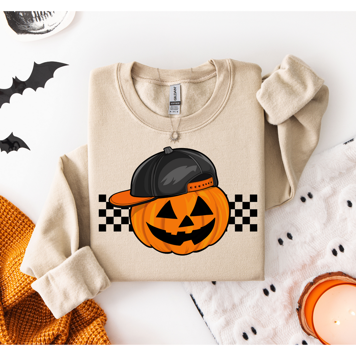 Pumpkin with Checkers