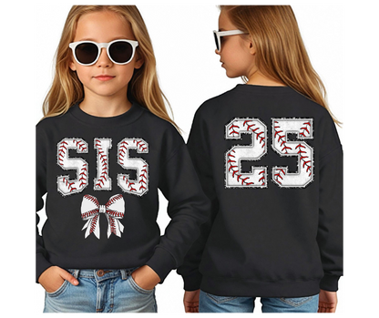 Sis Baseball Bow (Custom)