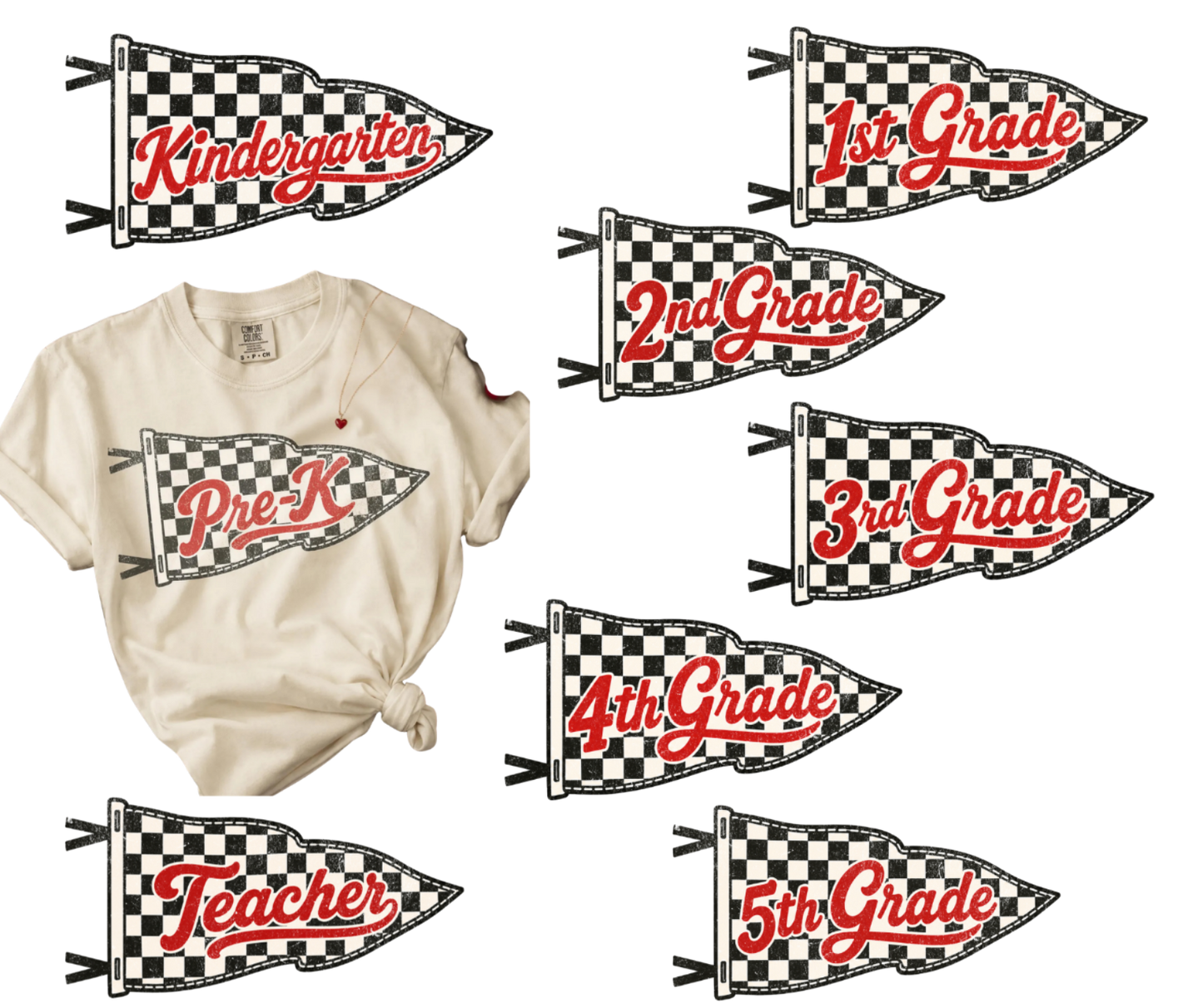 Grade School Checkered Pennant