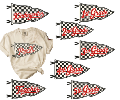 Grade School Checkered Pennant