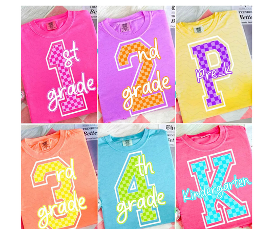 Grade School Checkered Number