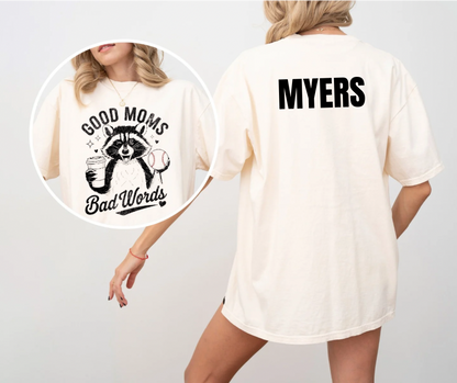 Good Moms, Bad Words (custom name and number)