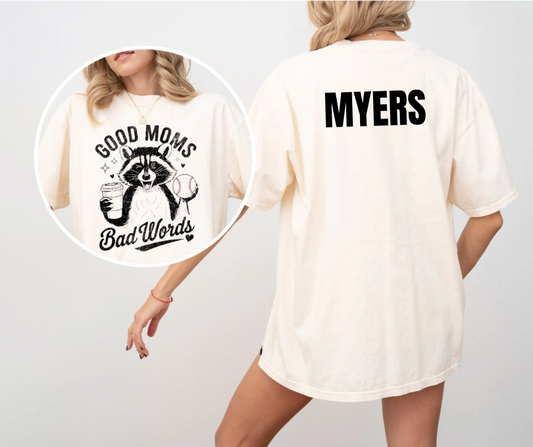 Good Moms, Bad Words (custom name and number)