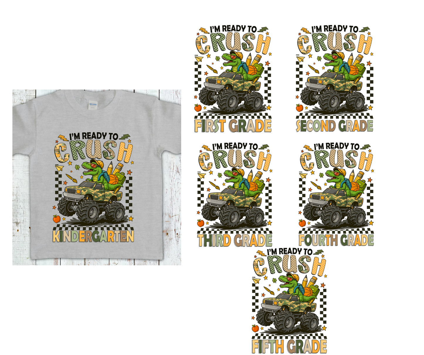 Grade School Dino Monster Trucks