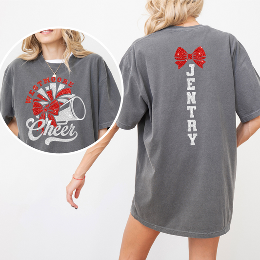 CUSTOM Glitter Cheer Mom