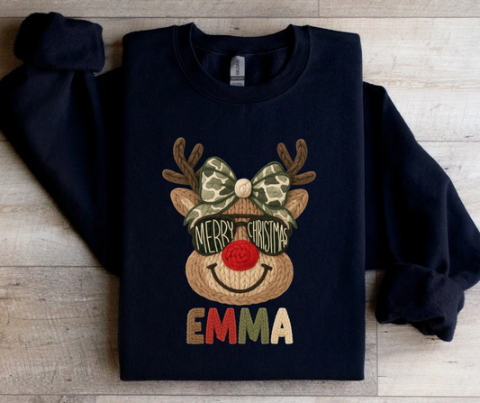 Personalized Girl Reindeer
