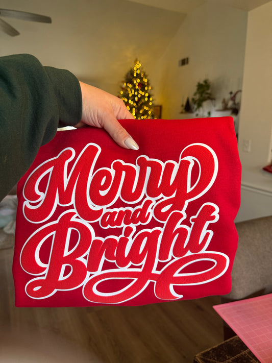 Merry and Bright Puffy Vinyl